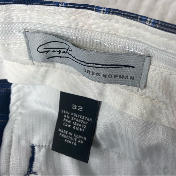 Greg Norman Fairway Blue Plaid Golf Shorts 32 - Picture 8 of 8